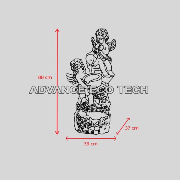 2D Baby Angel Water Feature