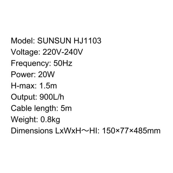 SUNSUN Submersible Pump - HJ3 Series With HydroWave Jet
