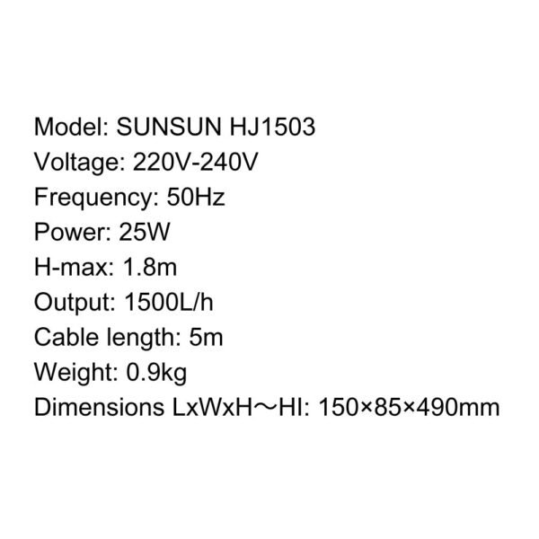 SUNSUN Submersible Pump - HJ3 Series With HydroWave Jet