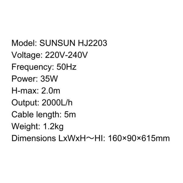 SUNSUN Submersible Pump - HJ3 Series With HydroWave Jet