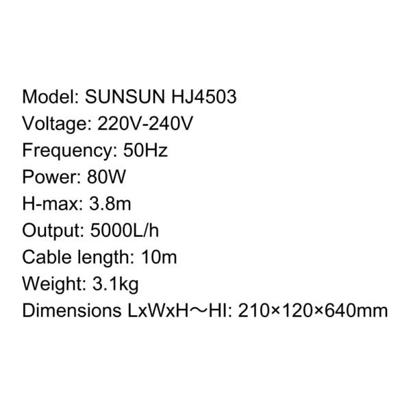 SUNSUN Submersible Pump - HJ3 Series With HydroWave Jet