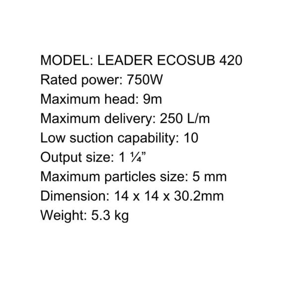 LEADER ECOSUB Submersible Pump 420