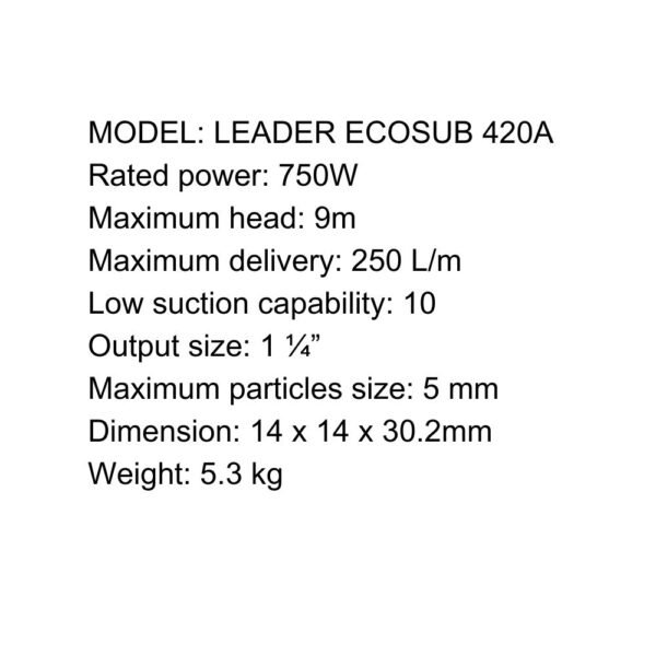 LEADER ECOSUB Submersible Pump 420A