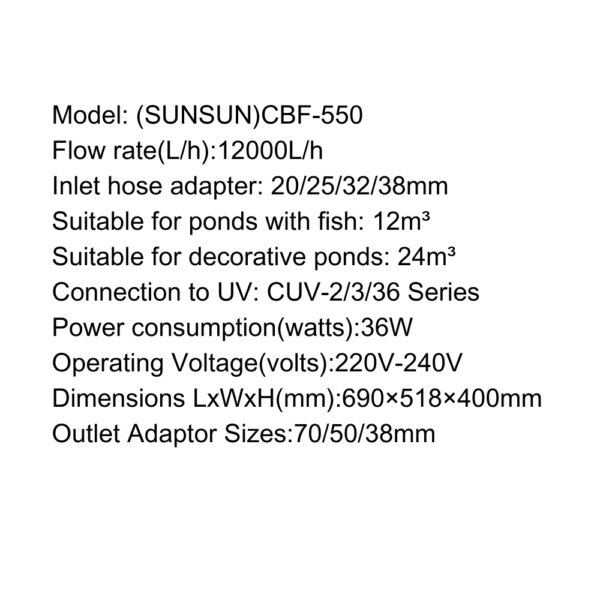 SUNSUN Pond Filter - CBF Series