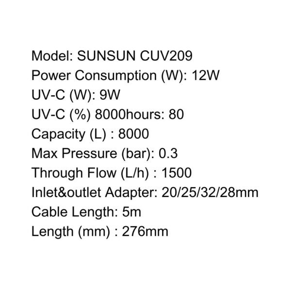 SUNSUN UV Filter - CUV Series