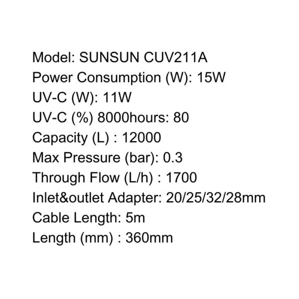 SUNSUN UV Filter - CUV Series