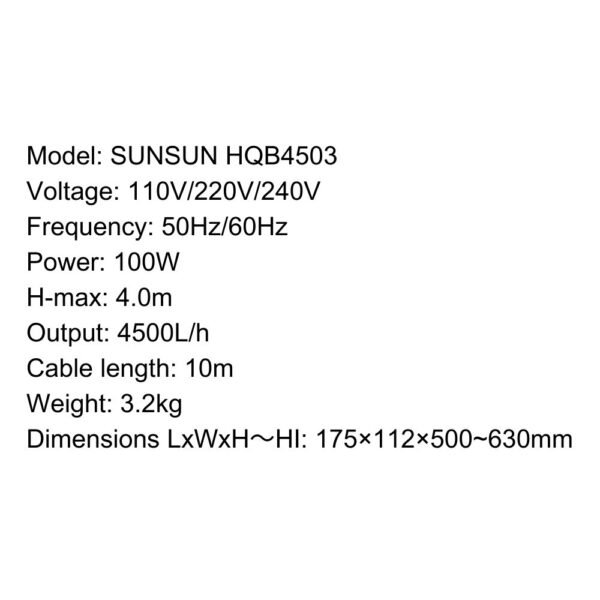 SUNSUN Submersible Pump - HQB3 Series With AquaJet