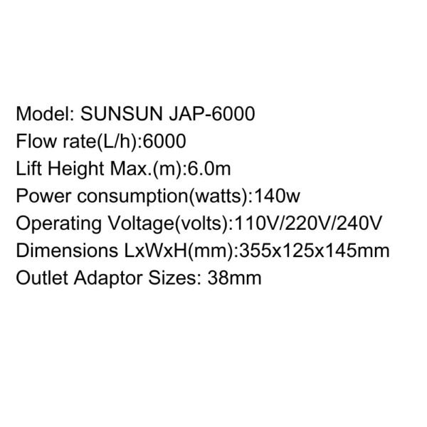 SUNSUN JAP-6000