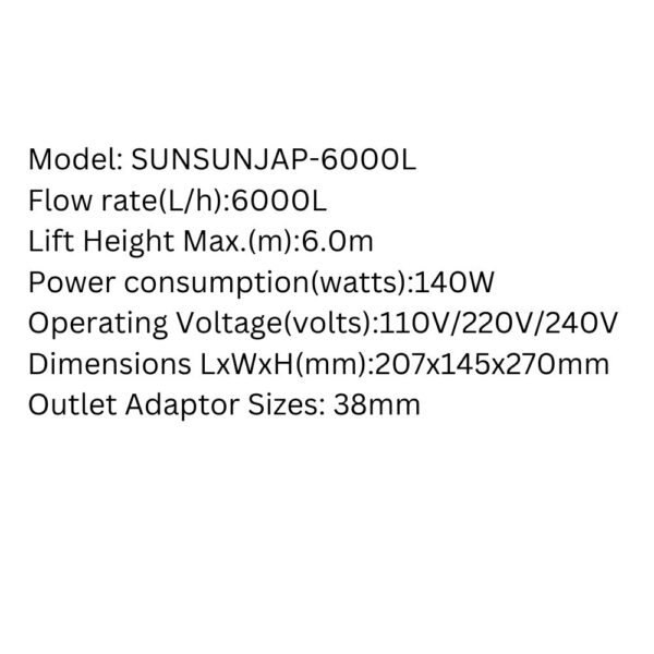 SUNSUN JAP-6000L