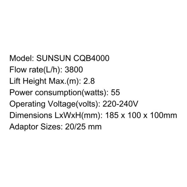SUNSUN Submersible Pump – CQB Series