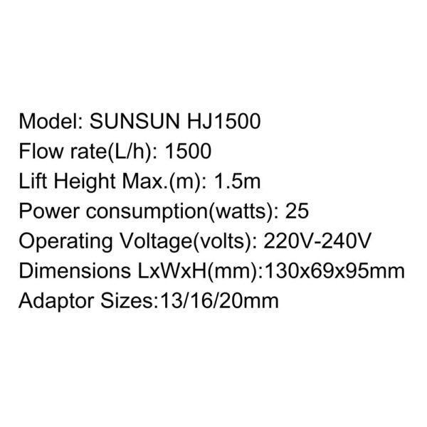 SUNSUN Submersible Pump - HJ Series