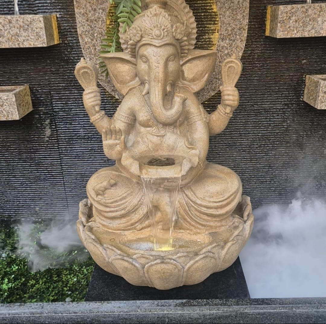 Lotus Ganesha Water Fountain