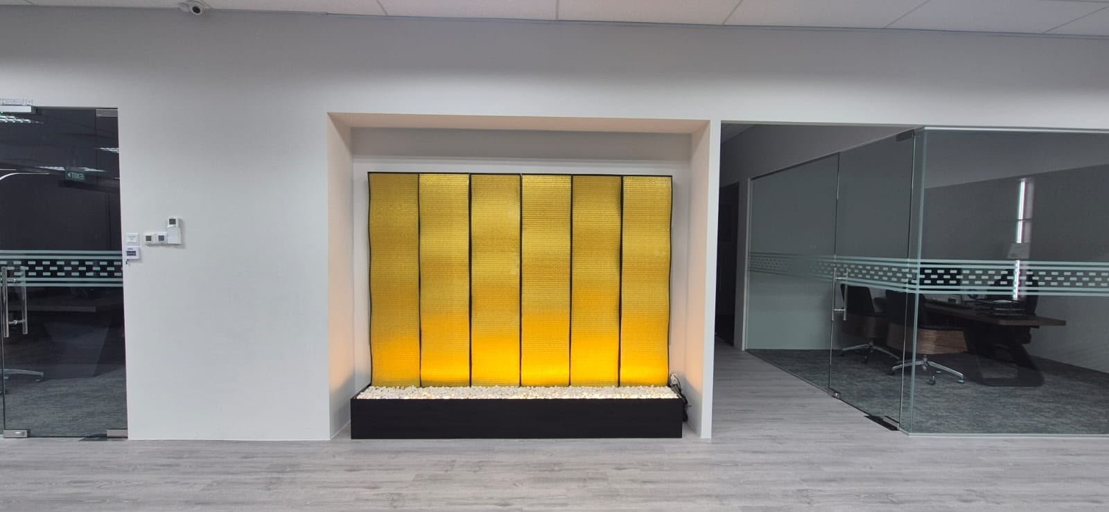 Custom acrylic wall panel water feature (Upon Installation)
